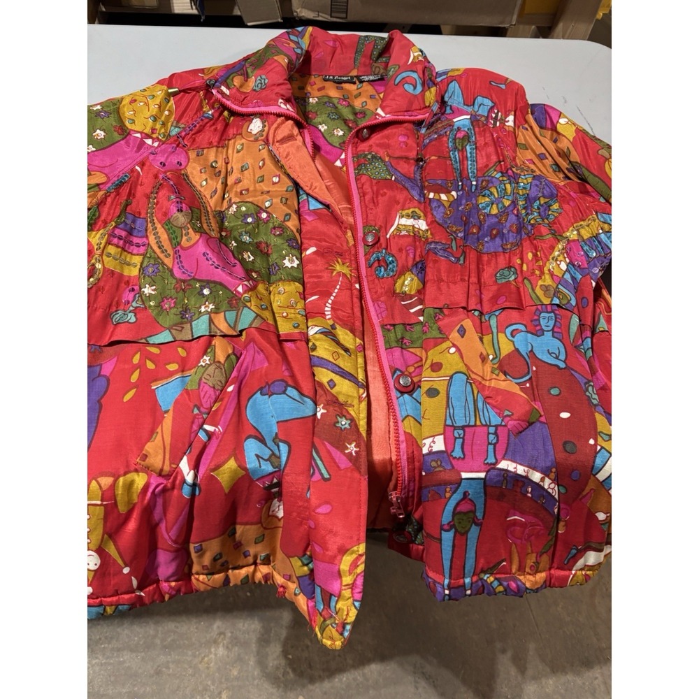JA Resorts ARTSY Vintage Coat Red Embroidered Indian Bohemian‎ L
